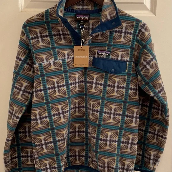 Patagonia Lightweight Synchilla Snap T Fleece Pullover Snow Beam - NWT - XXS